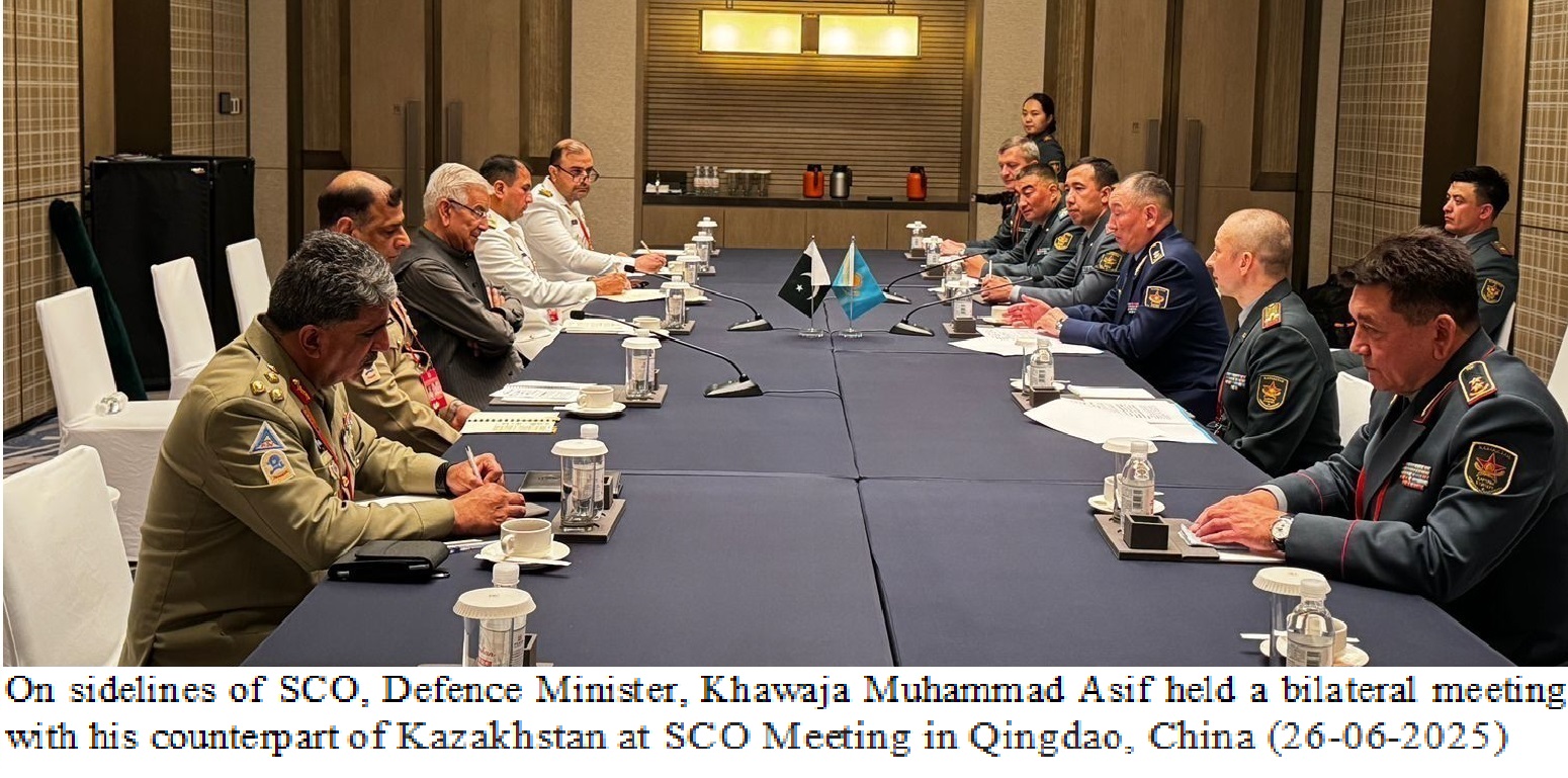 The Honourable Federal Minister for Defence, Khawaja Muhammad Asif, led Pakistan’s delegation to the Shanghai Cooperation Organization (SCO) Defence Ministers’ Meeting held in Qingdao, China.